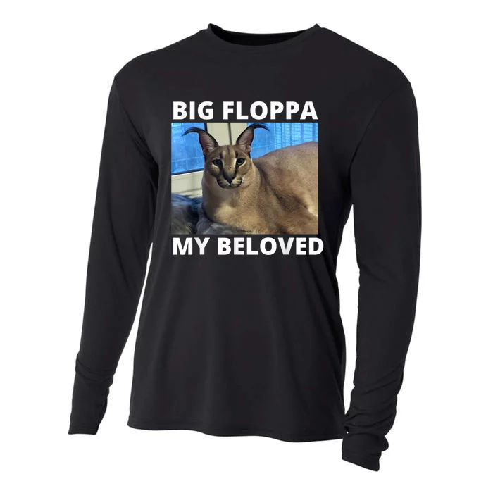 Big Floppa My Beloved Caracal Cat Meme Cooling Performance Long Sleeve Crew