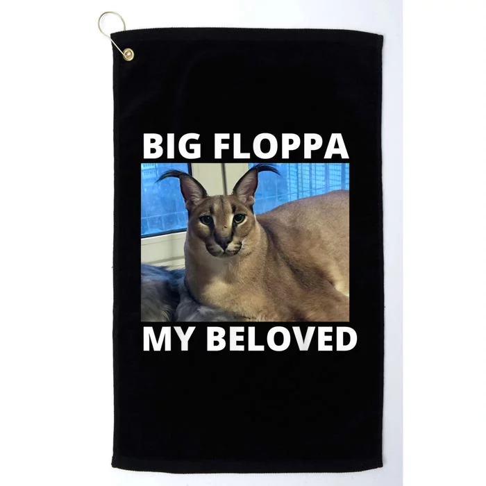 Big Floppa My Beloved Caracal Cat Meme Platinum Collection Golf Towel