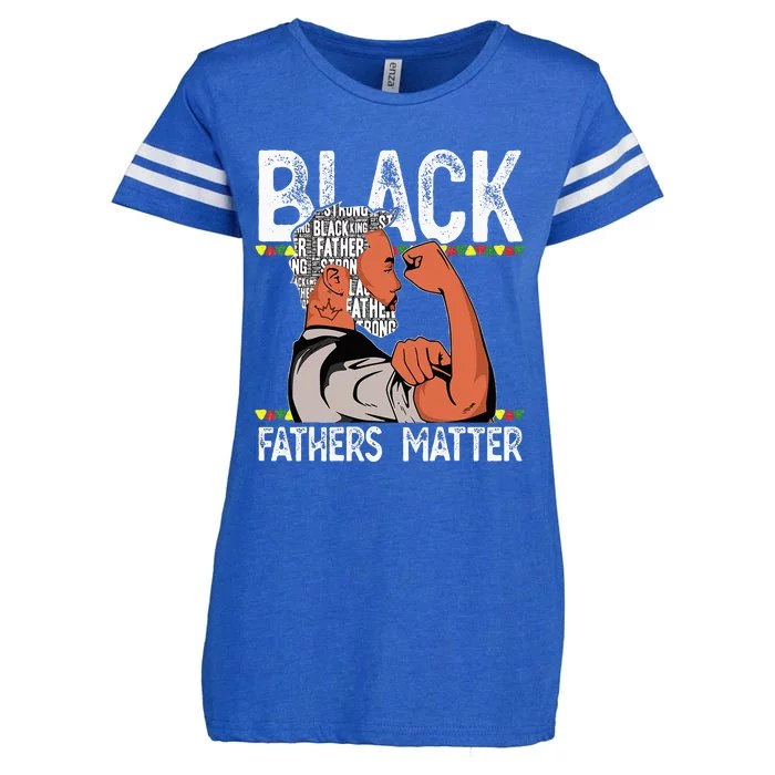 Black Fathers Matter Dope Black Dad King Fathers Day Enza Ladies Jersey Football T-Shirt