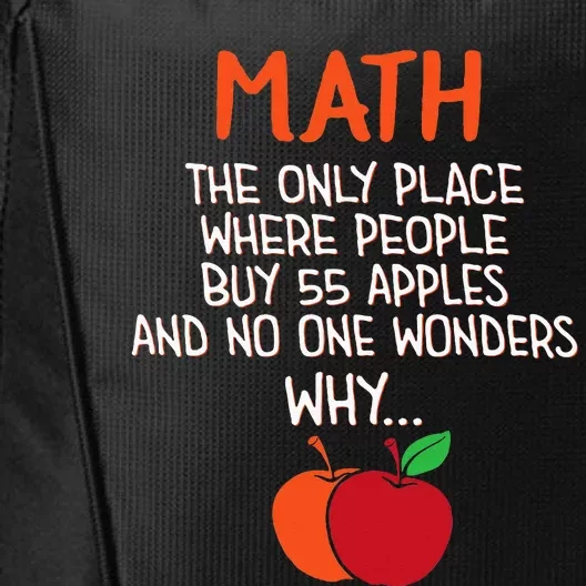 Best Funny Math Teacher Joke Humor Science Fun Math Pun City Backpack