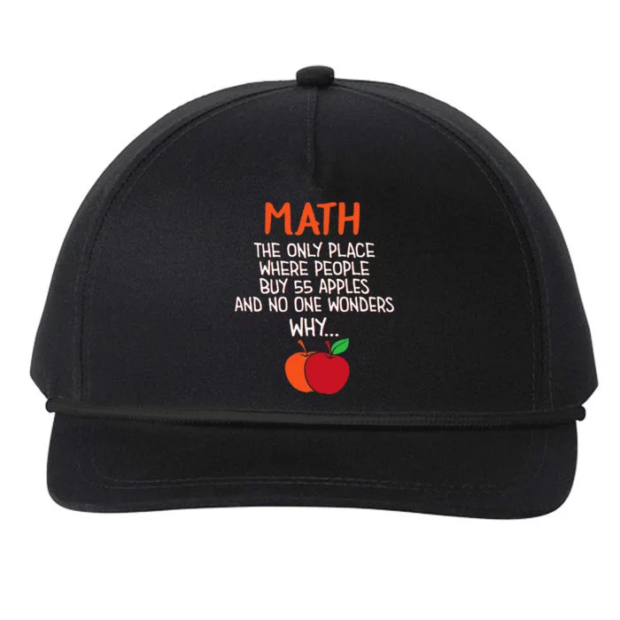 Best Funny Math Teacher Joke Humor Science Fun Math Pun Snapback Five-Panel Rope Hat