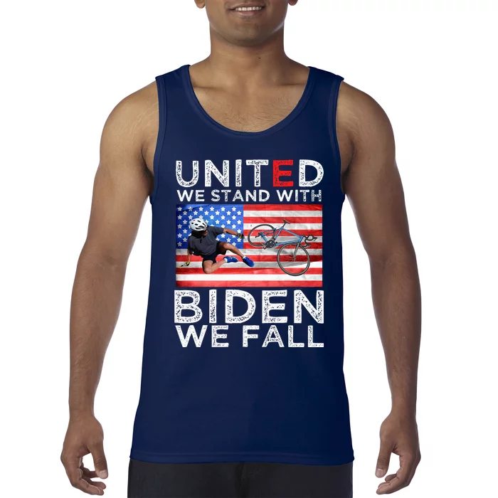 Biden Falling Memes United We Stand With Biden We Fall Funny Tank Top