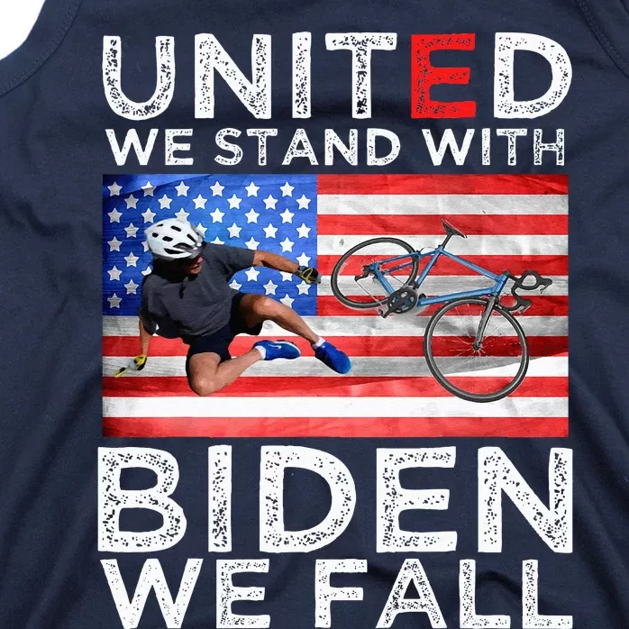 Biden Falling Memes United We Stand With Biden We Fall Funny Tank Top