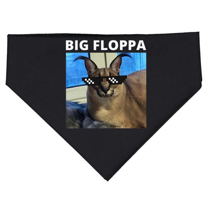 Big Floppa Meme Cat USA-Made Doggie Bandana