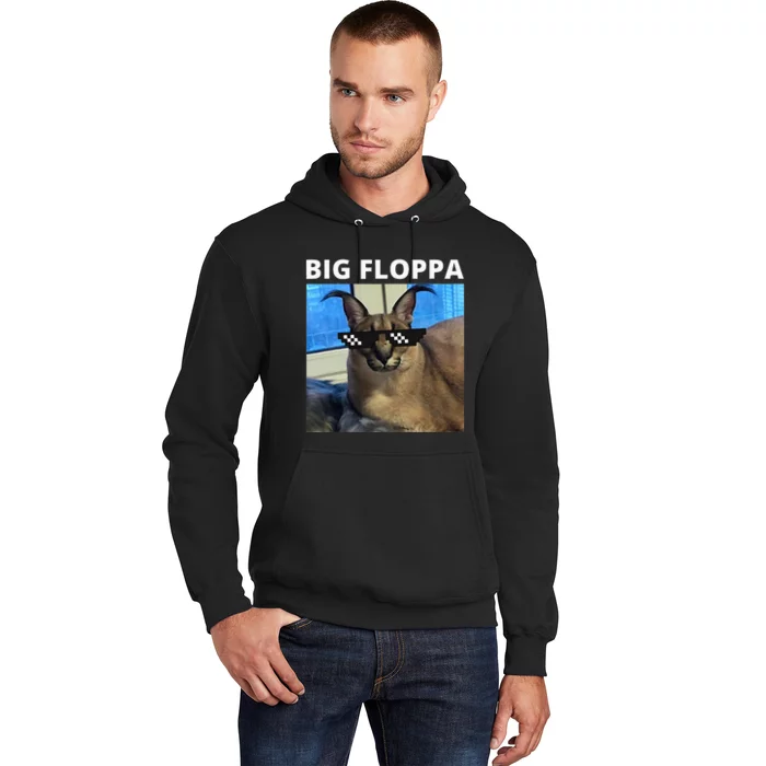 Big Floppa Meme Cat Hoodie