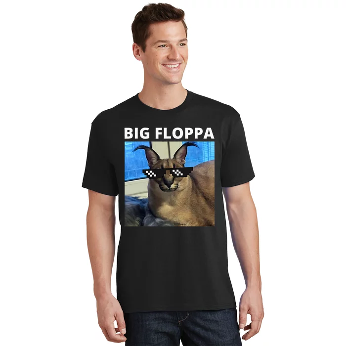 Big Floppa Meme Cat T-Shirt