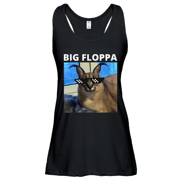 Big Floppa Meme Cat Ladies Essential Flowy Tank