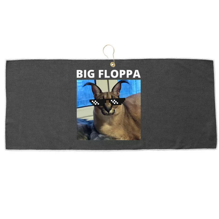 Big Floppa Meme Cat Large Microfiber Waffle Golf Towel