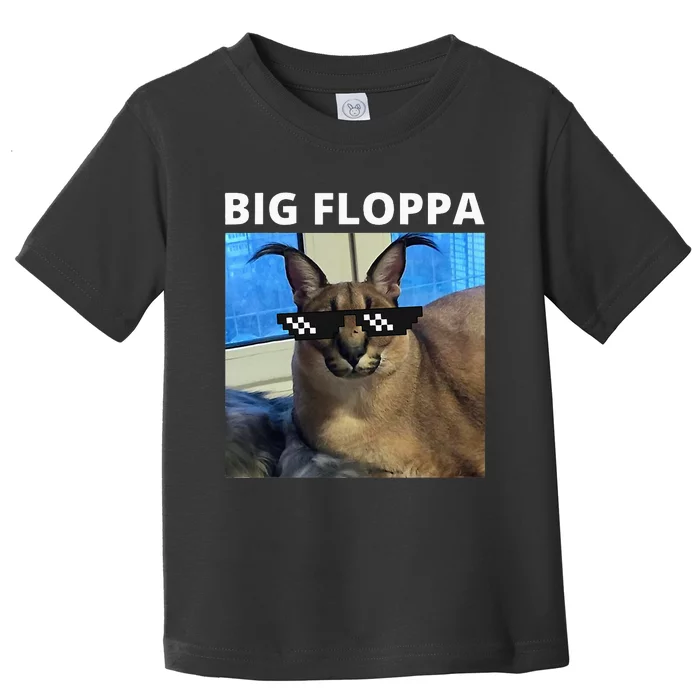 Big Floppa Meme Cat Toddler T-Shirt