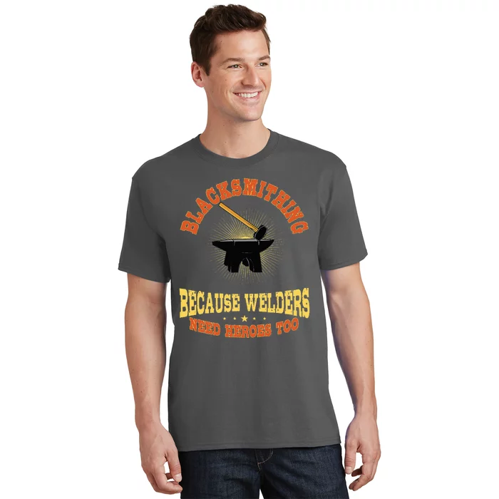 Blacksmith Forge Metalworker Steel Workers Metal Anvil Tools T-Shirt