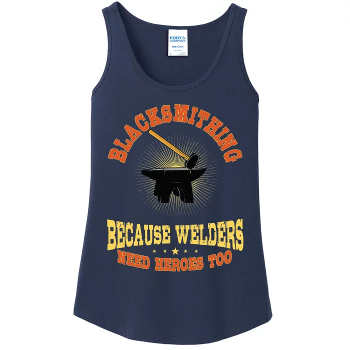 Blacksmith Forge Metalworker Steel Workers Metal Anvil Tools Ladies Essential Tank