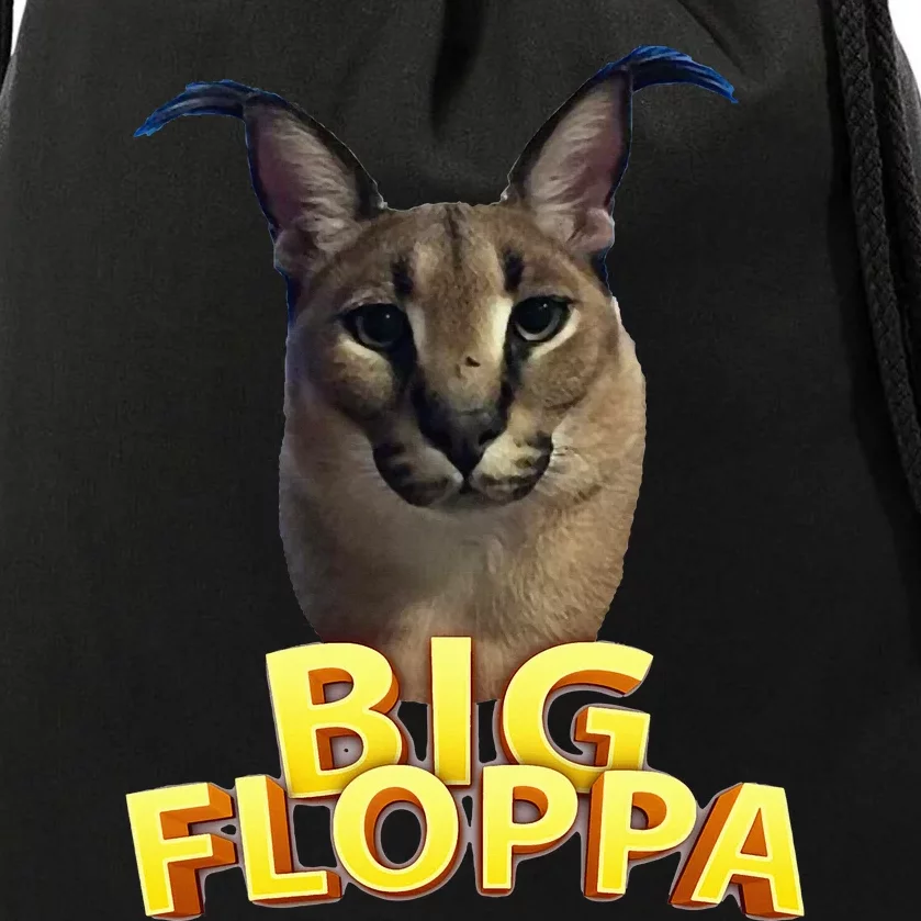 Big Floppa Meme Cat Drawstring Bag