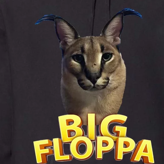 Big Floppa Meme Cat Premium Hoodie