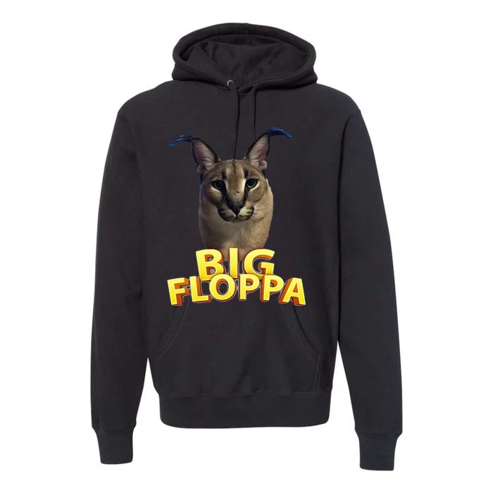 Big Floppa Meme Cat Premium Hoodie