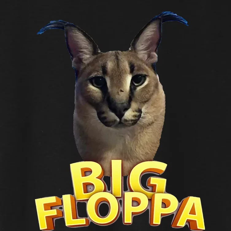 Big Floppa Meme Cat Women's Crop Top Tee