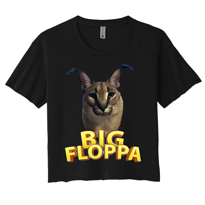 Big Floppa Meme Cat Women's Crop Top Tee