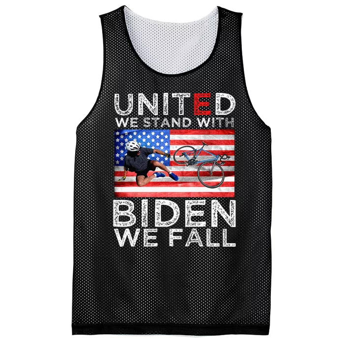 Biden Falling Memes United We Stand With Biden We Fall Funny Mesh Reversible Basketball Jersey Tank