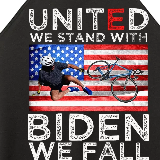 Biden Falling Memes United We Stand With Biden We Fall Funny Women’s Perfect Tri Rocker Tank