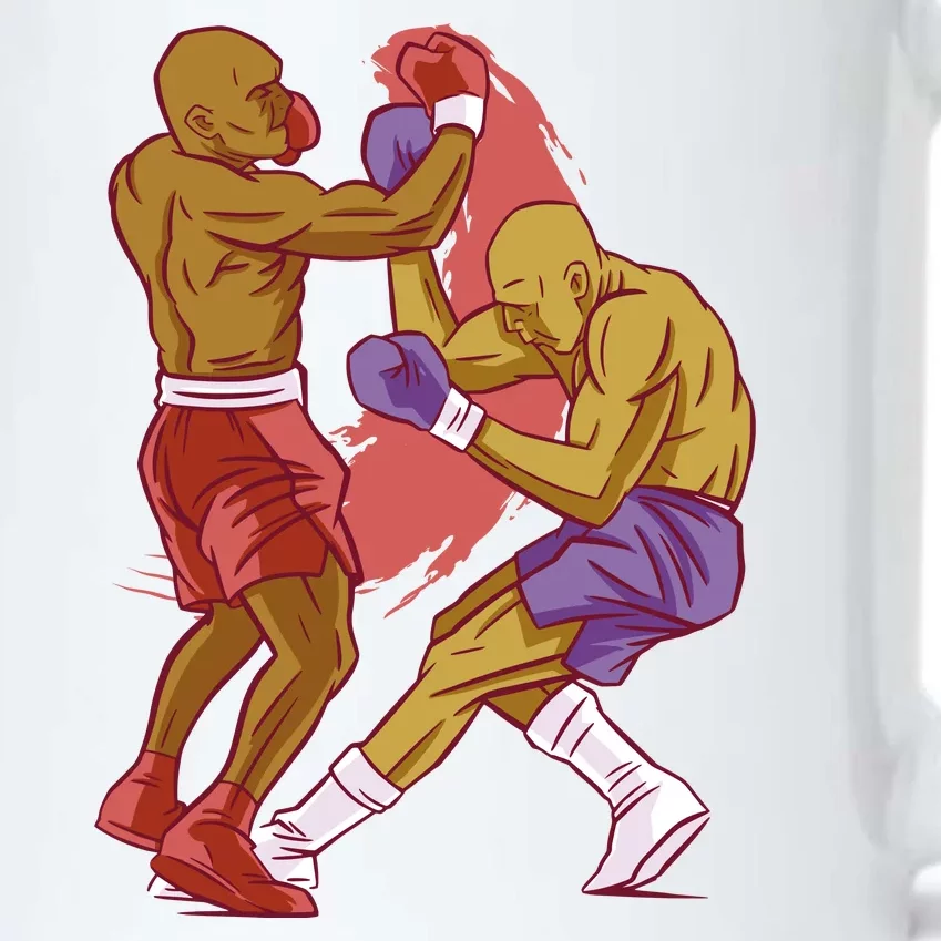 Boxers Fighting Match Black Color Changing Mug