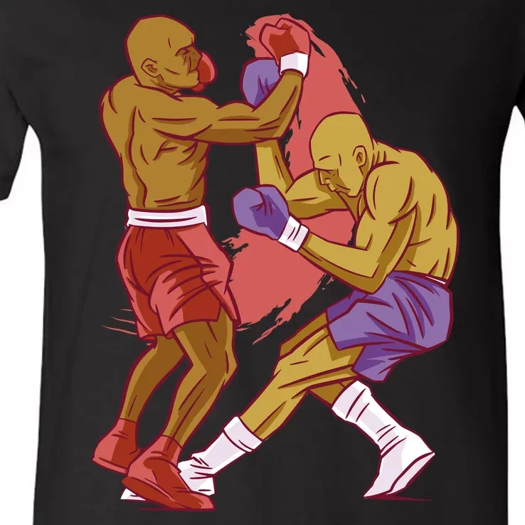 Boxers Fighting Match V-Neck T-Shirt