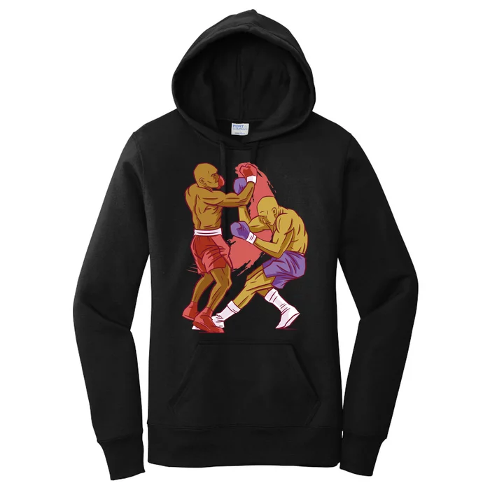 Boxers Fighting Match Women's Pullover Hoodie