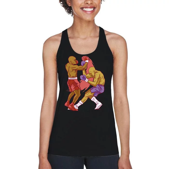 Boxers Fighting Match Women's Racerback Tank