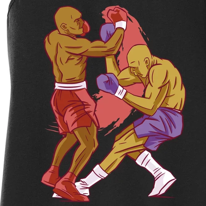 Boxers Fighting Match Women's Racerback Tank