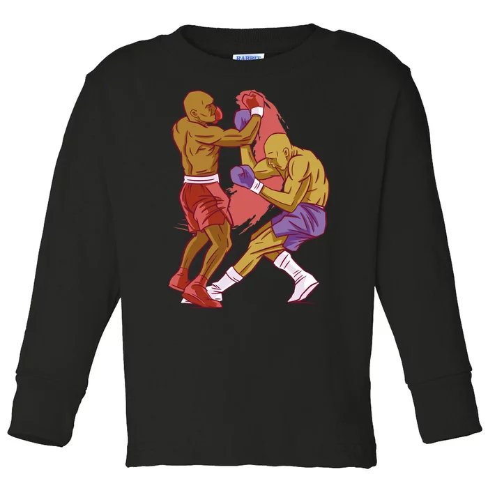 Boxers Fighting Match Toddler Long Sleeve Shirt