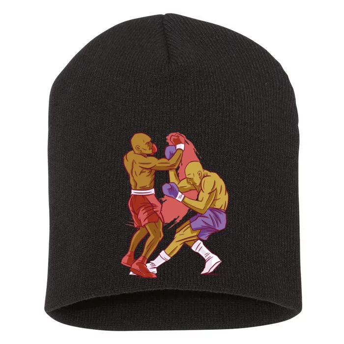 Boxers Fighting Match Short Acrylic Beanie