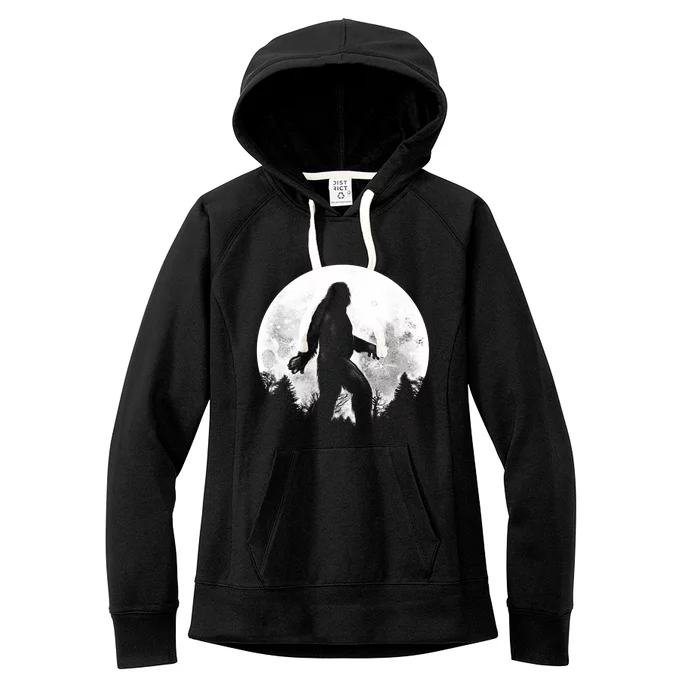 Bigfoot Full Moon Women's Fleece Hoodie