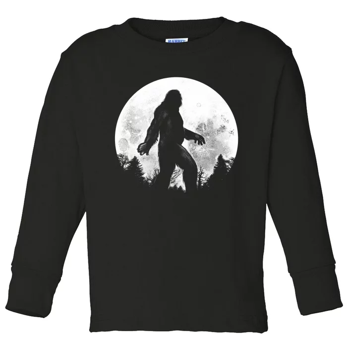 Bigfoot Full Moon Toddler Long Sleeve Shirt