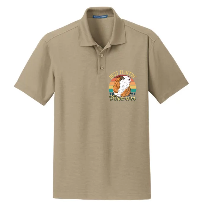 Best Fluffin Mom Ever Design Guinea Pig Mom Cute Gift Dry Zone Grid Performance Polo