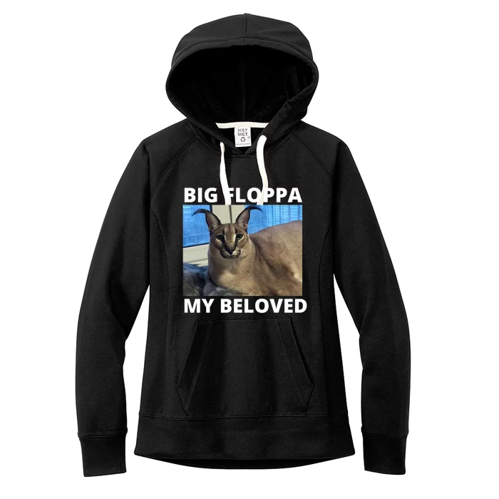 Big Floppa My Beloved Caracal Cat Meme Meaningful Gift Women's Fleece Hoodie