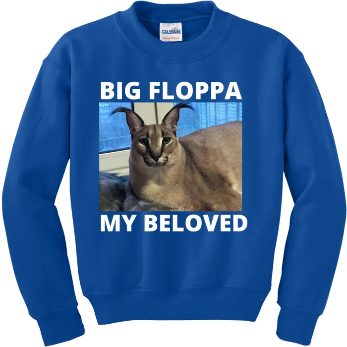 Womens Big Floppa My Beloved Caracal Cat Meme V-Neck T-Shirt