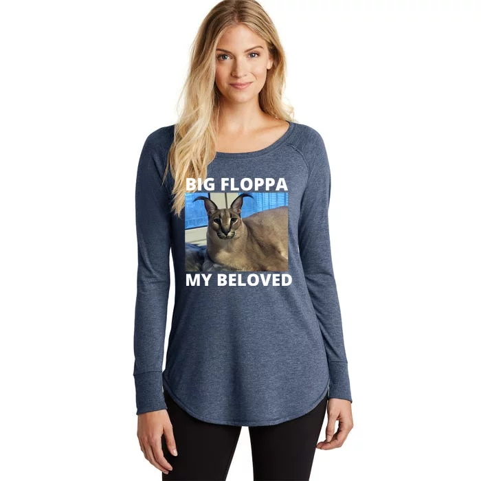 Big Floppa My Beloved Caracal Cat Meme Meaningful Gift Women's Perfect Tri Tunic Long Sleeve Shirt