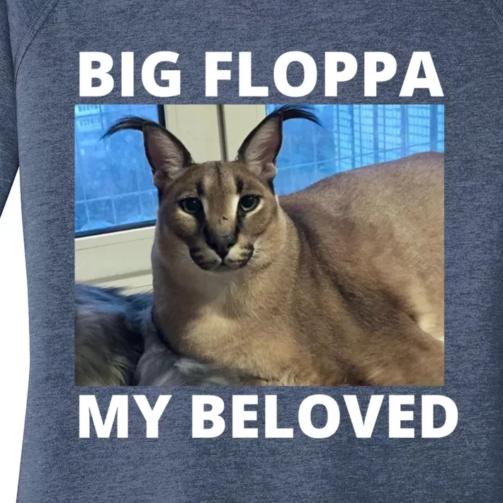 Big Floppa My Beloved Caracal Cat Meme Meaningful Gift Women's Perfect Tri Tunic Long Sleeve Shirt