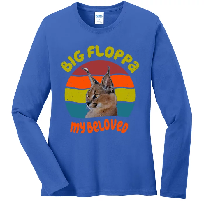 Big Floppa My Beloved Caracal Cat Gift Ladies Long Sleeve Shirt