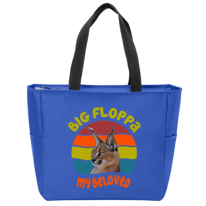 Big Floppa My Beloved Caracal Cat Gift Zip Tote Bag