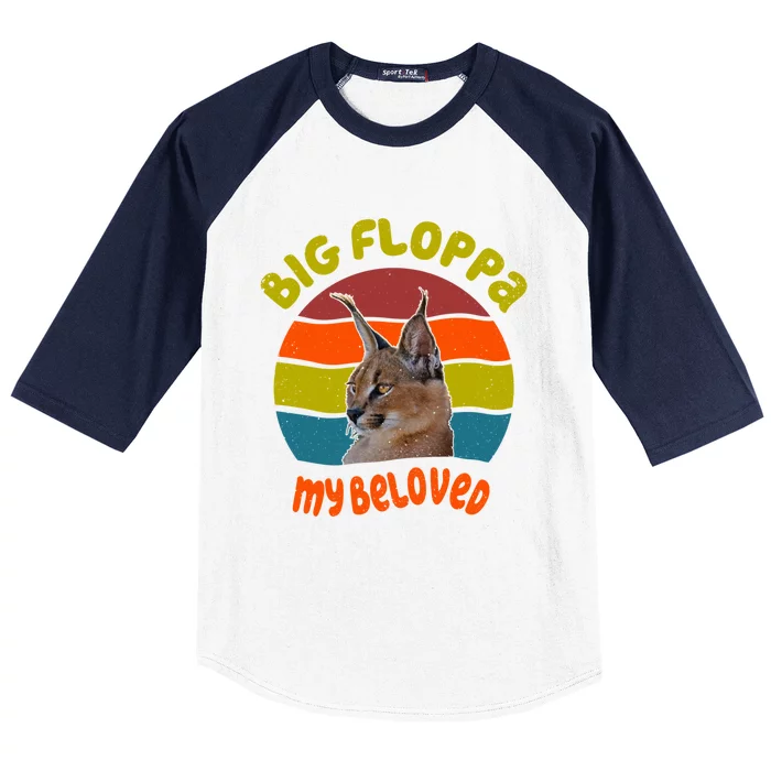 Big Floppa My Beloved Caracal Cat Gift Baseball Sleeve Shirt