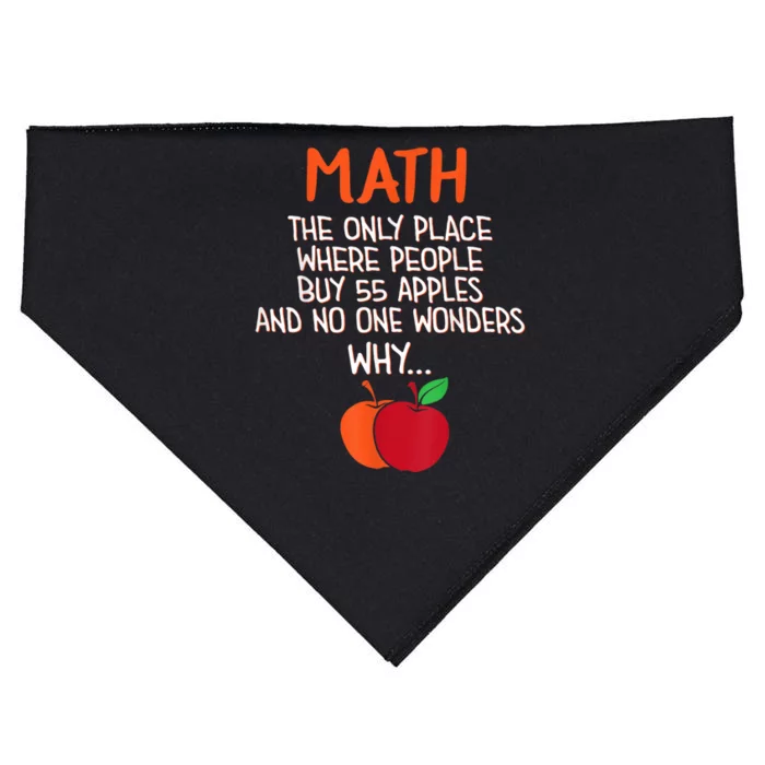 Best Funny Math Teacher Joke Humor Science Fun Math Pun USA-Made Doggie Bandana