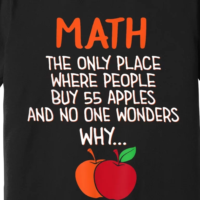 Best Funny Math Teacher Joke Humor Science Fun Math Pun Premium T-Shirt