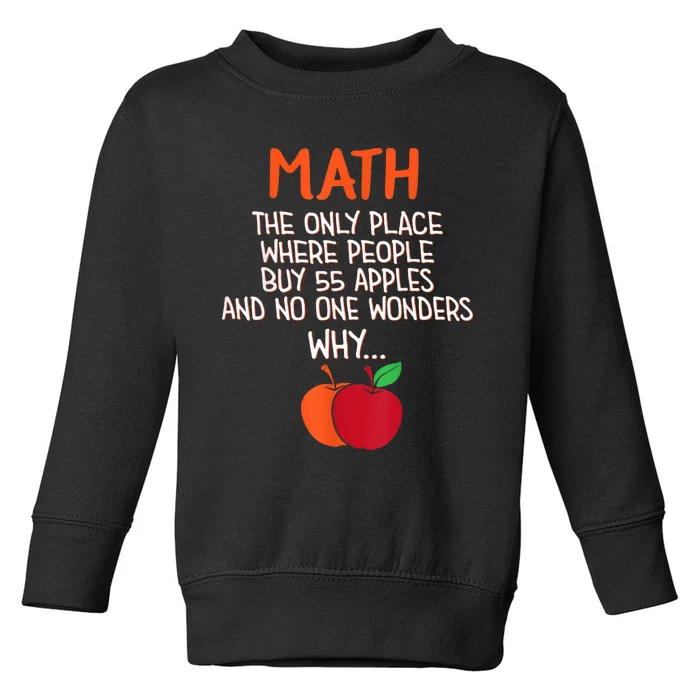 Best Funny Math Teacher Joke Humor Science Fun Math Pun Toddler Sweatshirt