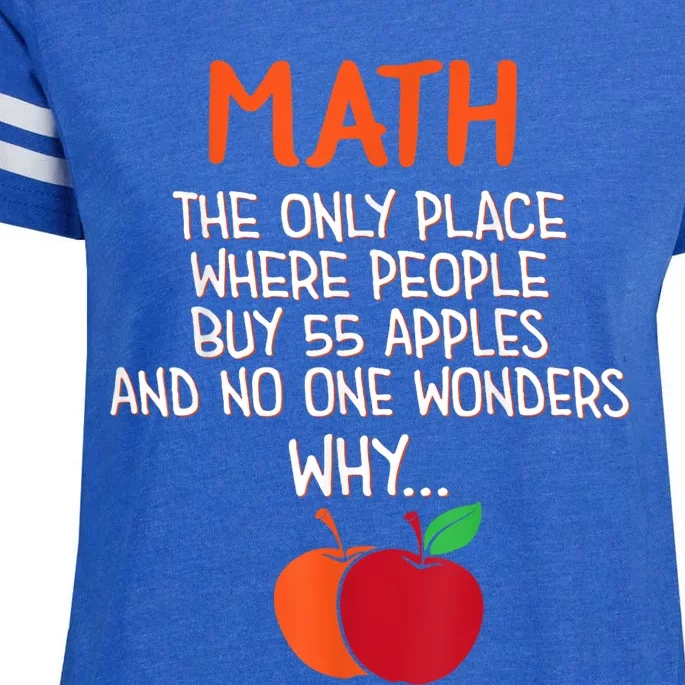 Best Funny Math Teacher Joke Humor Science Fun Math Pun Enza Ladies Jersey Football T-Shirt