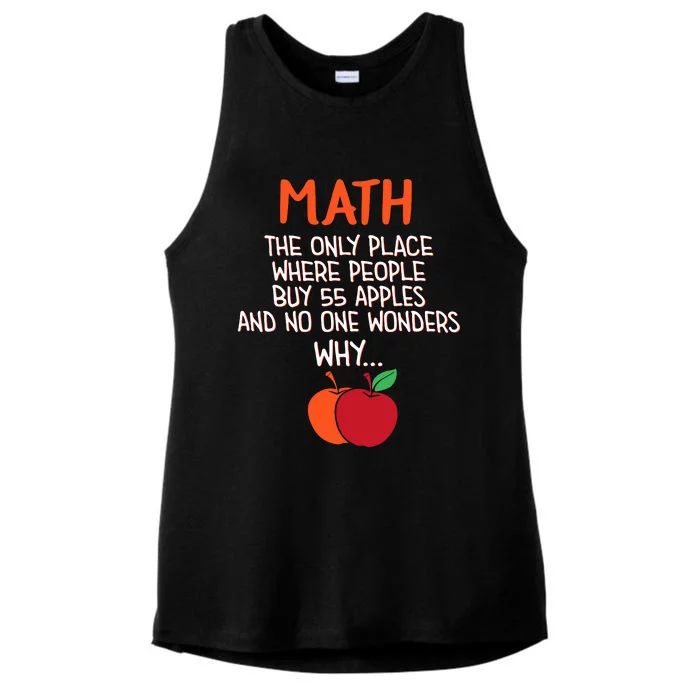 Best Funny Math Teacher Joke Humor Science Fun Math Pun Ladies Tri-Blend Wicking Tank