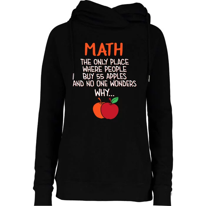 Best Funny Math Teacher Joke Humor Science Fun Math Pun Womens Funnel Neck Pullover Hood