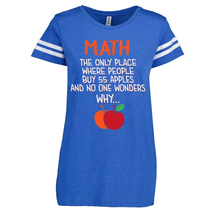 Best Funny Math Teacher Joke Humor Science Fun Math Pun Enza Ladies Jersey Football T-Shirt