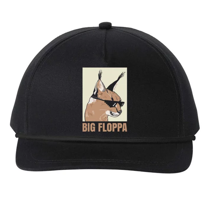 Big Floppa Meme Cat Caracal Cool Funny Cats Caracals Lover Snapback Five-Panel Rope Hat