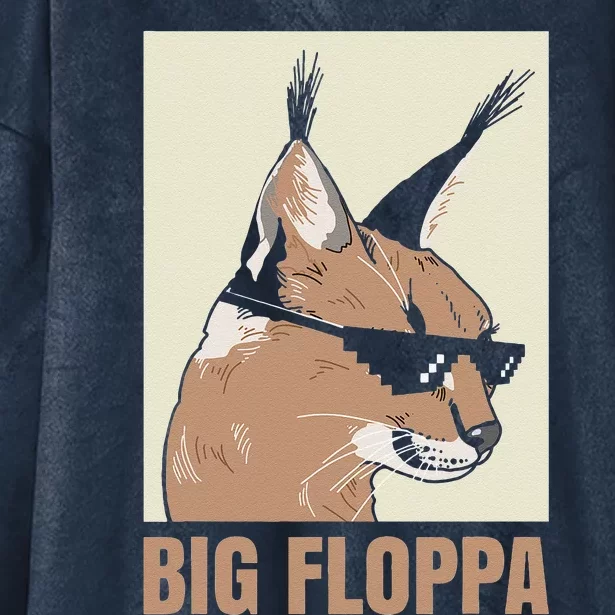 Big Floppa Meme Cat Caracal Cool Funny Cats Caracals Lover Hooded Wearable Blanket