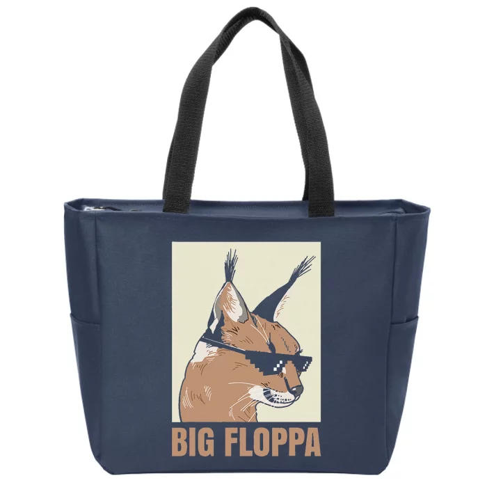 Big Floppa Meme Cat Caracal Cool Funny Cats Caracals Lover Zip Tote Bag