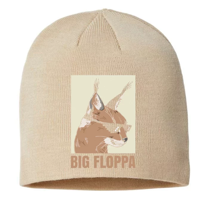 Big Floppa Meme Cat Caracal Cool Funny Cats Caracals Lover 8 1/2in Sustainable Knit Beanie